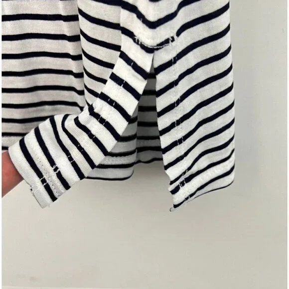 Talbots Womens Petites XL White Blue Stripped Sleeveless Tencel Blend NWT - Picture 4 of 6